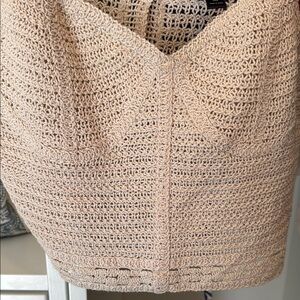 Aqua Tan Fitted Bustier Tank Top Cute Fit!